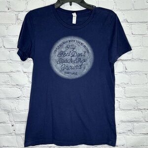 Stoney LaRue blue Feet Don’t Touch the Ground short sleeve graphic T-shirt